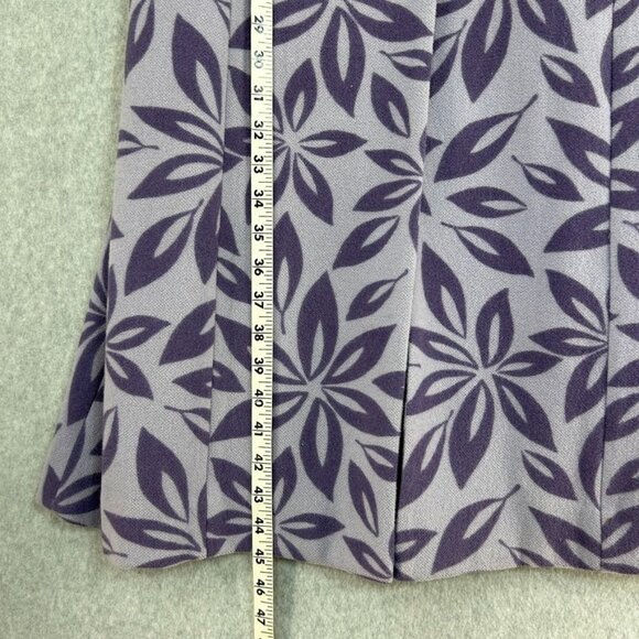 Women's Boden Wool Purple Floral Coat Size 12 UK (8-10 US) Long Peacoat Jacket - Picture 14 of 16